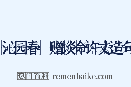 沁园春·赠谈命许丈造句是什么意思的图片